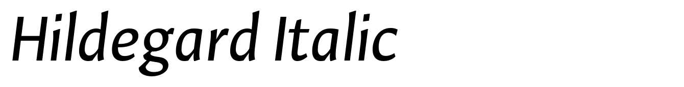 Hildegard Italic